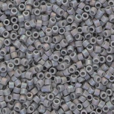 Miyuki delica Beads 11/0 - Matted opaque light grey ab DB-882